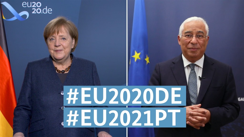 Kancléřka Angela Merkelová a portugalský premiér António Costa: „Společně budeme silnější než virus“